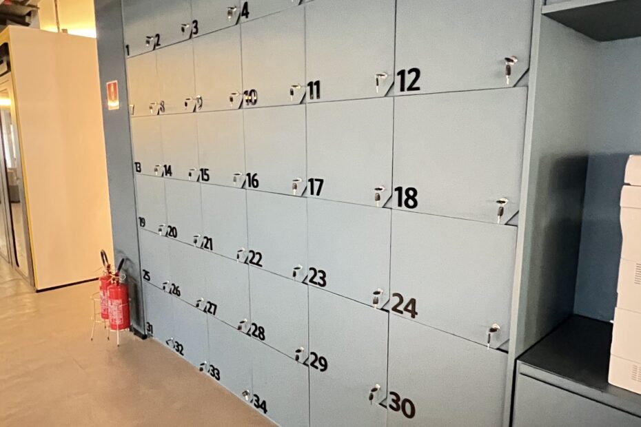 Numeração de lockers.